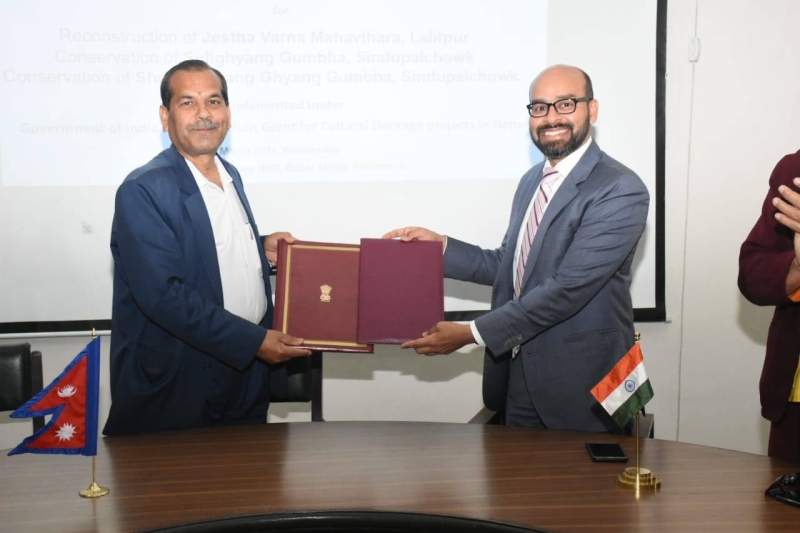MoU penned between India and Nepal for reconstruction India-funded ...