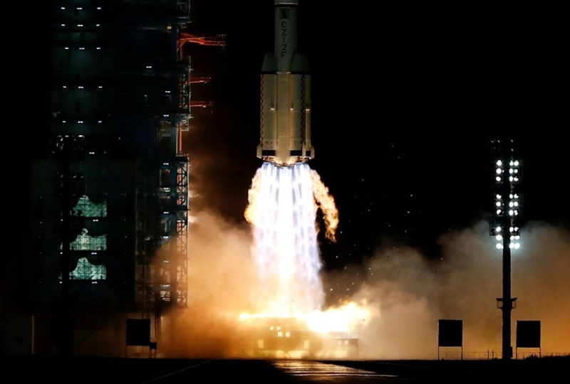 China launches second crewed mission to build space station - The ...
