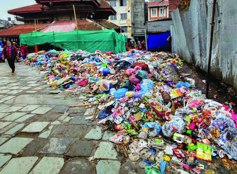 In Nepal's capital, piles of garbage put off tourists and residents