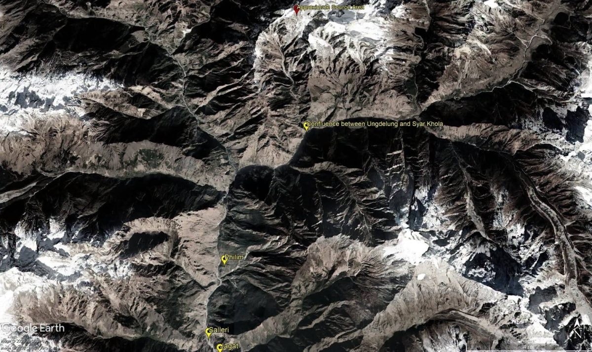 Gorkha flood triggered by massive landslide, glacial debris in upper Budhi Gandaki, report says