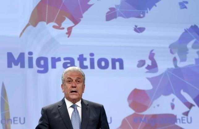 European Union Commissioner for Migration Dimitris Avramopoulos addresses a news conference on the European Agenda on Migration at the EU Commission headquarters in Brussels, in this May 27, 2015 file photo.   REUTERS/Francois Lenoir