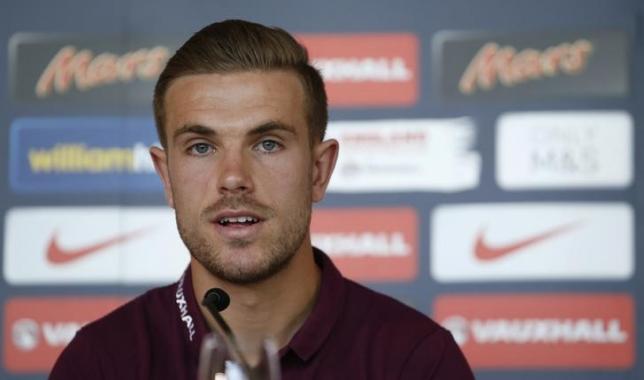 England's Jordan Henderson during the press conference. Photo: Reuters