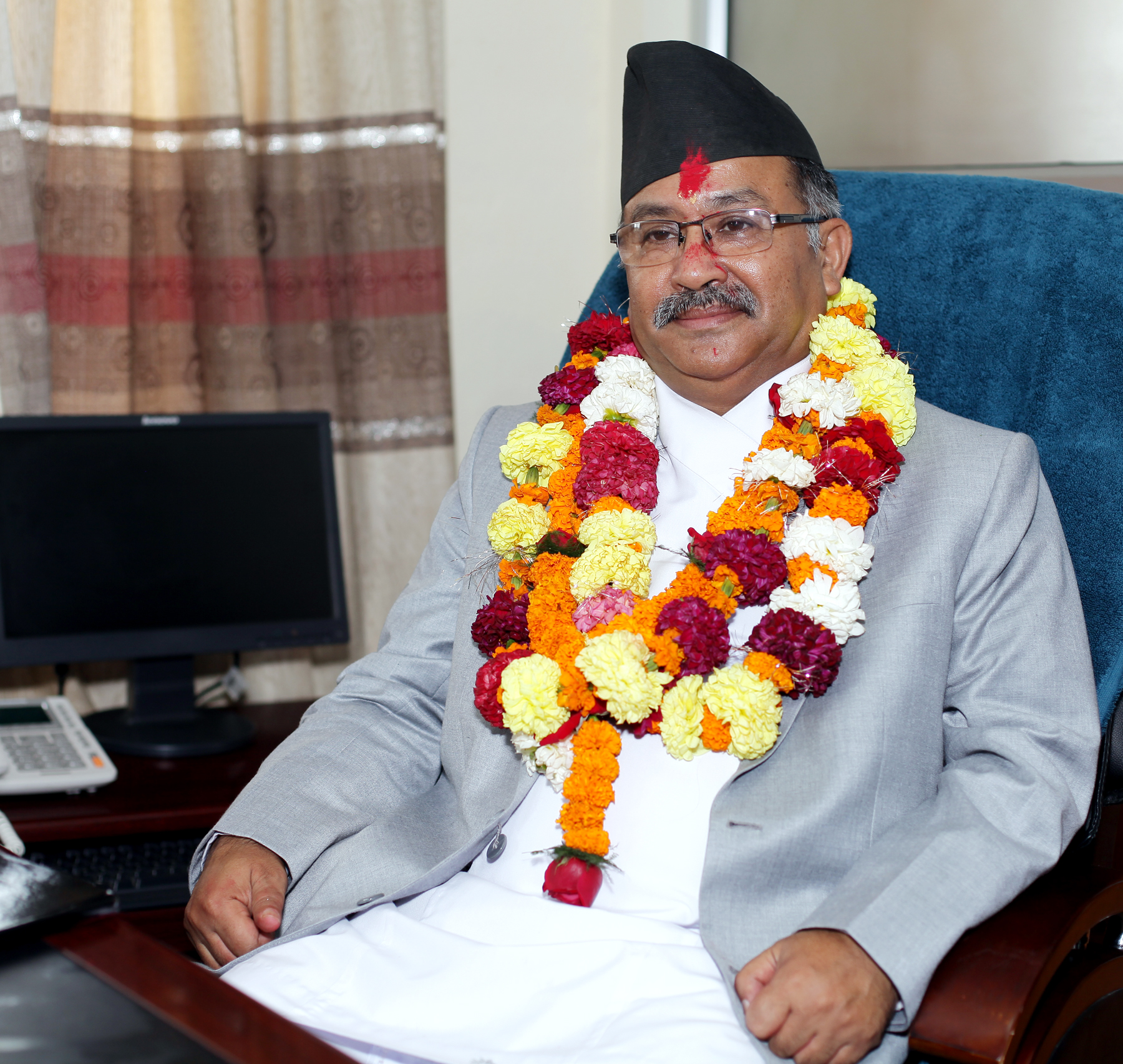 Newly-appointed Chief Justice Kalyan Shrestha poses for a photo during his first day at Supreme Court on Wednesday in Kathmandu. Photo: Kumar Shrestha/RSS
