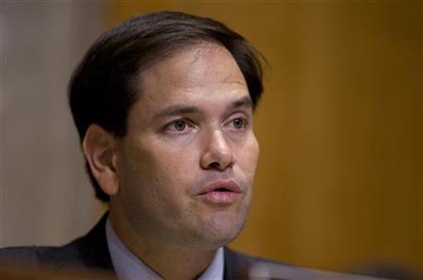 In this July 15, 2015, photo, Republican presidential candidate, Sen. Marco Rubio, R-Fla., presides over Senate Foreign Relations Committee, subcommittee on Western Hemisphere, Transnational Crime, Civilian Security, Democracy, Human Rights, And Global Women's Issues hearing on Capitol Hill in Washington. Republicans are trying to seize on President Barack Obama's nuclear deal with Iran and strained ties with Israelu0092s leader to cultivate Jewish voters, reasoning that a small shift in the margins could help them in battleground states like Florida, Ohio and Pennsylvania. Photo: AP Photo/Manuel Balce.