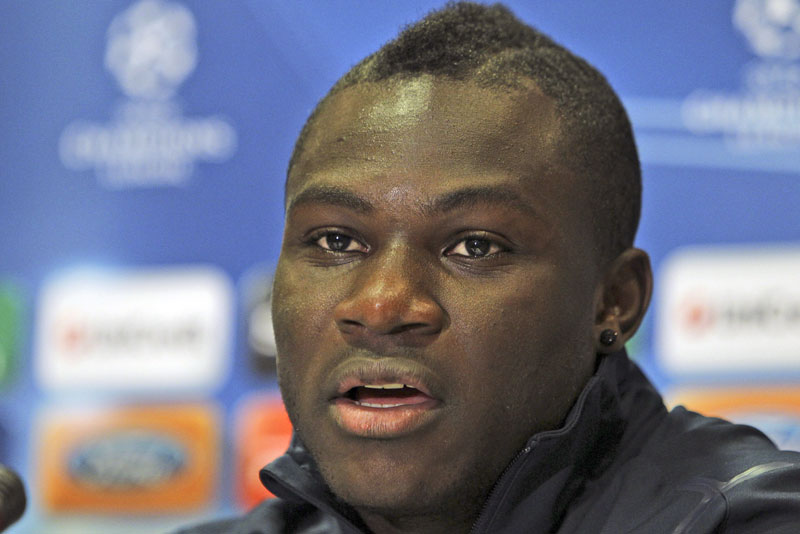 In this Monday, Dec. 5, 2011 file photo, Ghanaian soccer player Emmanuel Frimpong speaks during a press conference in Athens. FIFA has asked the Russian Football Union to explain why it banned a Ghanaian footballer for two matches for his reaction to fan racism and did not sanction the alleged abusers' team. Photo: AP 