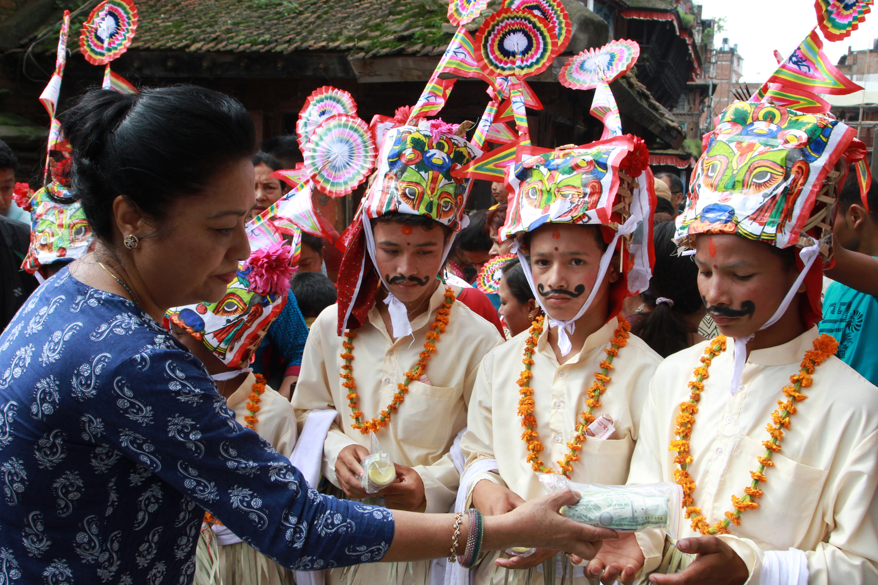 Gaijatra celebration in Kathmandu in August 2015. Photo: RSS/File