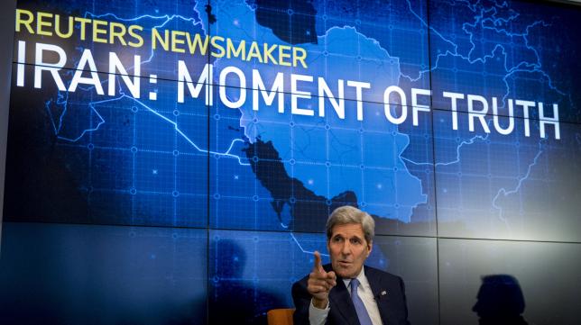 U.S. Secretary of State John Kerry speaks during a Reuters Newsmaker event on the nuclear agreement with Iran, in New York August 11, 2015. REUTERS/Brendan McDermid