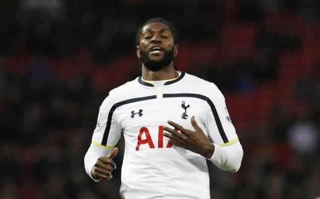 Football - Manchester United v Tottenham Hotspur - Barclays Premier League - Old Trafford - 15/3/15nTottenham Hotspur's Emmanuel Adebayor looks dejectednAction Images via Reuters / Craig BroughnLivepic