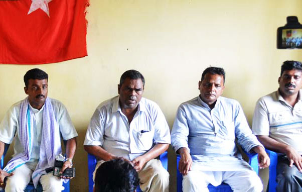 FSF-N Chairman Upendra Yadav (second from left) speaking at a press conference in Birgunj on September 6, 2015. Photo: Ram Sarraf