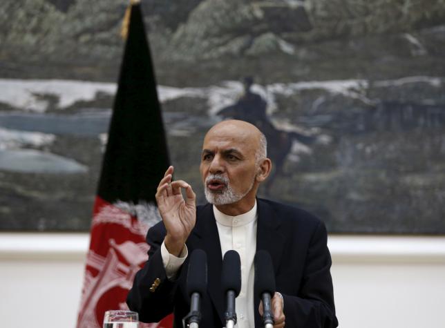 Afghanistan's President Ashraf Ghani speaks during a news conference in Kabul, Afghanistan  October 1, 2015. Photo: Reuters