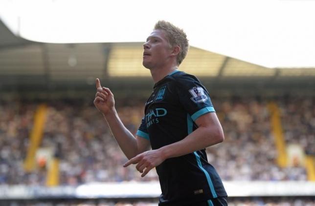 Football - Tottenham Hotspur v Manchester City - Barclays Premier League - White Hart Lane - 26/9/15nKevin De Bruyne celebrates scoring the first goal for Manchester CitynAction Images via Reuters / Tony O'BriennLivepic