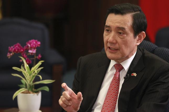 Taiwan's President Ma Ying-jeou answers a question during an interview with Reuters at the Presidential Office in Taipei, Taiwan, October 1, 2015. REUTERS/Pichi Chuang