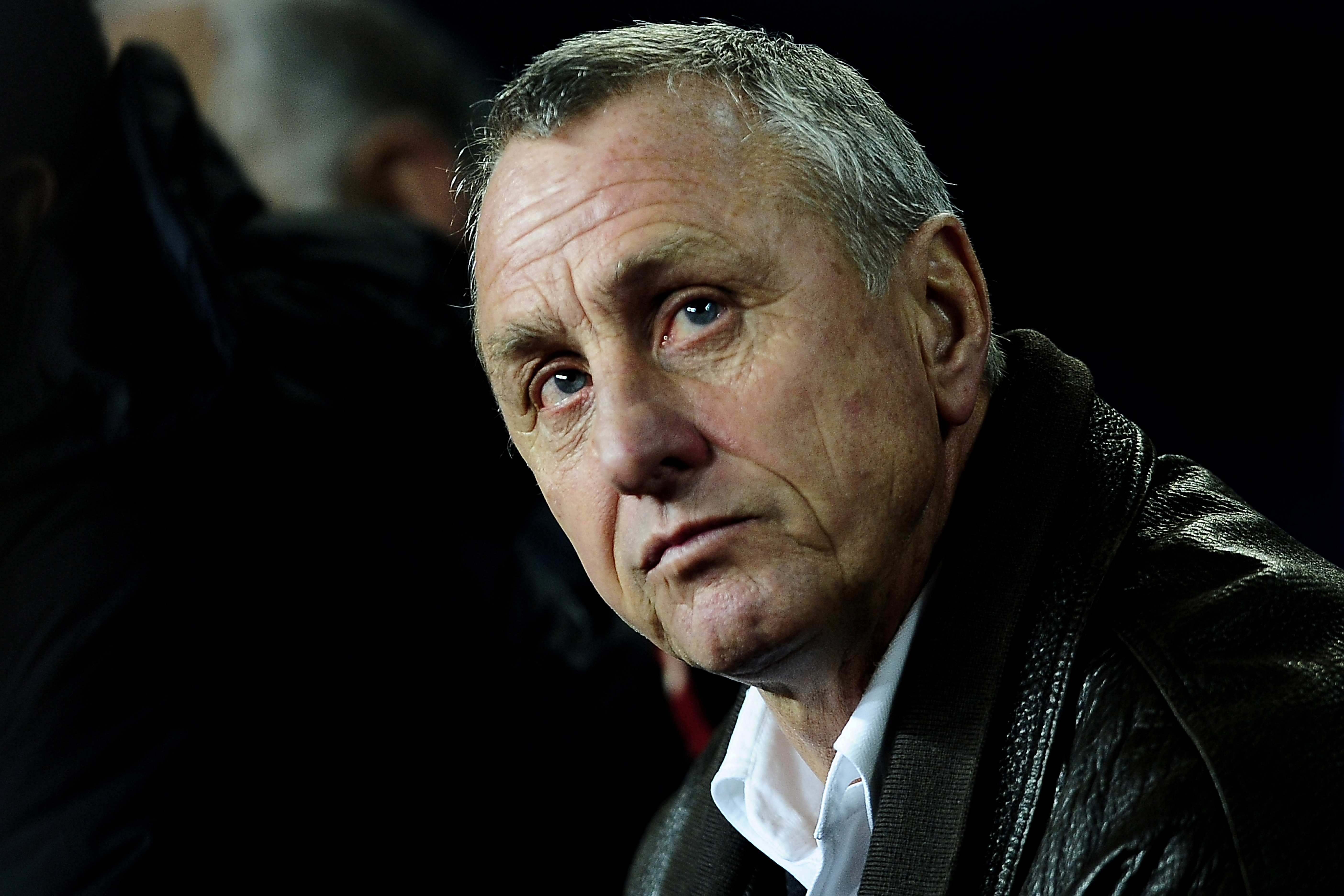 FILE  - In this Dec. 22, 2009 file photo Dutch coach Johan Cruyff looks on during a friendly soccer match of Catalunya against Argentina at the Camp Nou stadium in Barcelona, Spain. Photo: AP