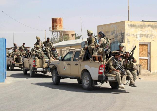 Afghan special forces arrive for a battle with the Taliban in Kunduz city, northern Afghanistan September 29, 2015. Photo: REUTERS