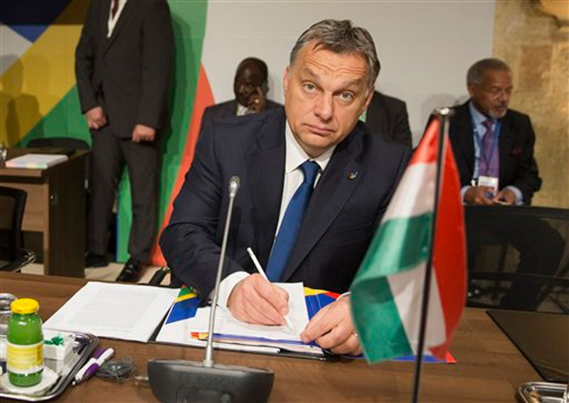 Hungary's Prime Minister Viktor Orban attends the start of a second working session of a summit on migration between European and African leaders, in Valletta, Malta on Thursday, Novenber 12, 2015. Photo: AP