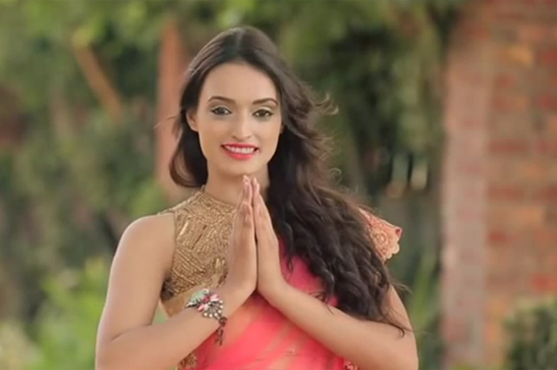 A screen grab of Miss Earth India, 2015, Aaital Khosla's promotional video.