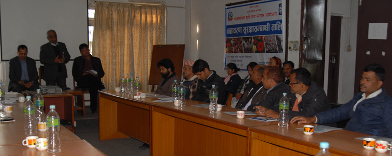 A social and environmental safeguards training being held in Lalitpur. Photo: PACT