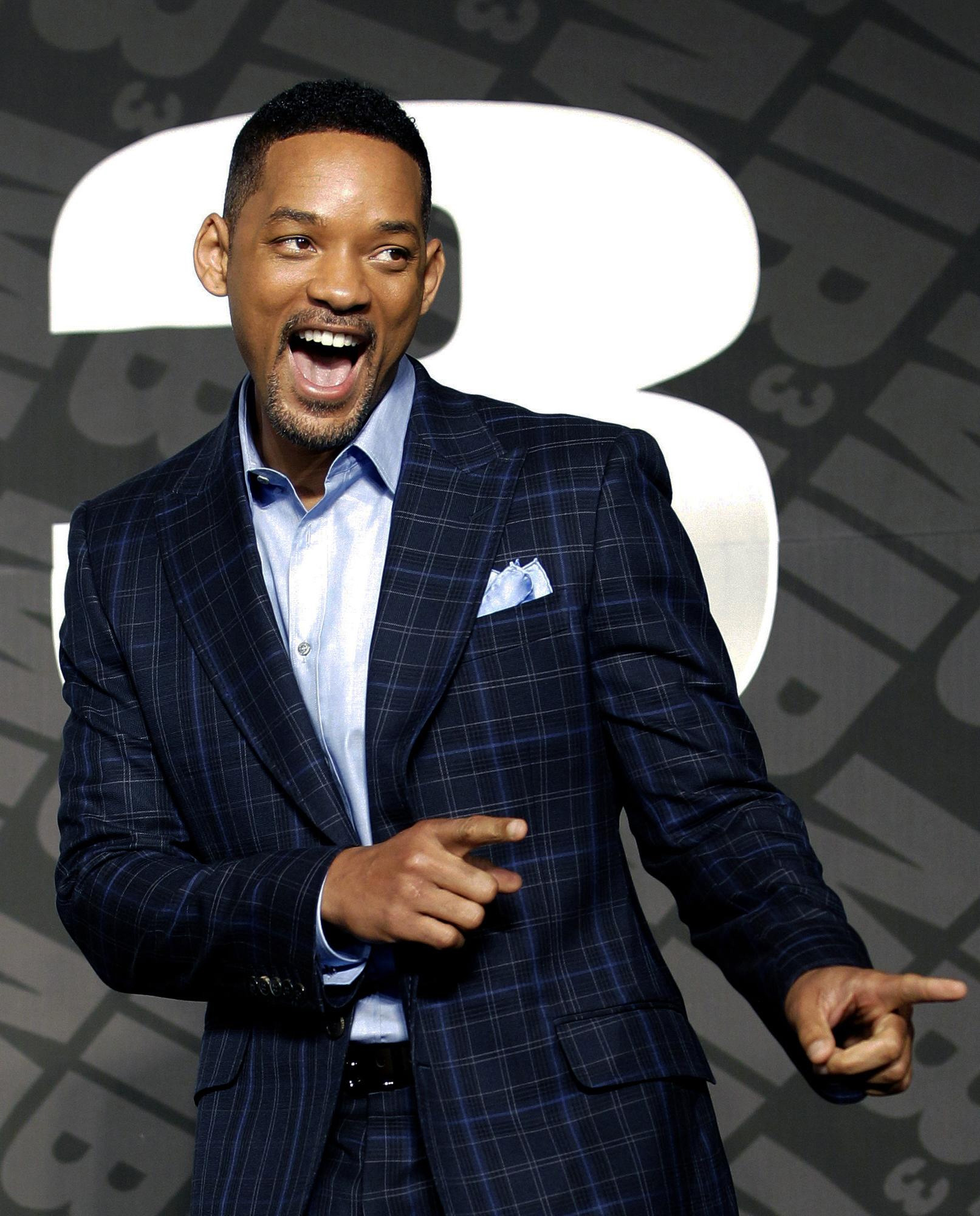 Will Smith posing upon his arrival for a press conference to promote his new movie Men in Black III in Seoul, South Korea in May 2012 . Photo: AP Photo/Lee Jin-man/PA Photos/ File