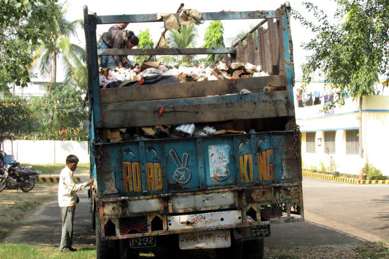 A medicine-laden truck torched by the United Democratic Madhesi Front, in Birgunj of Parsa, on Friday, November 20, 2015. Photo: RSS