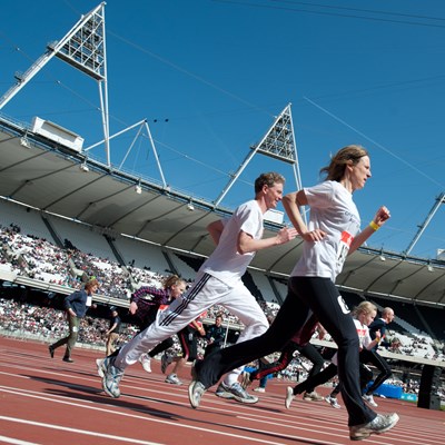 An undated photo of people participating in the Run the World Challenge. Courtesy: Just Giving