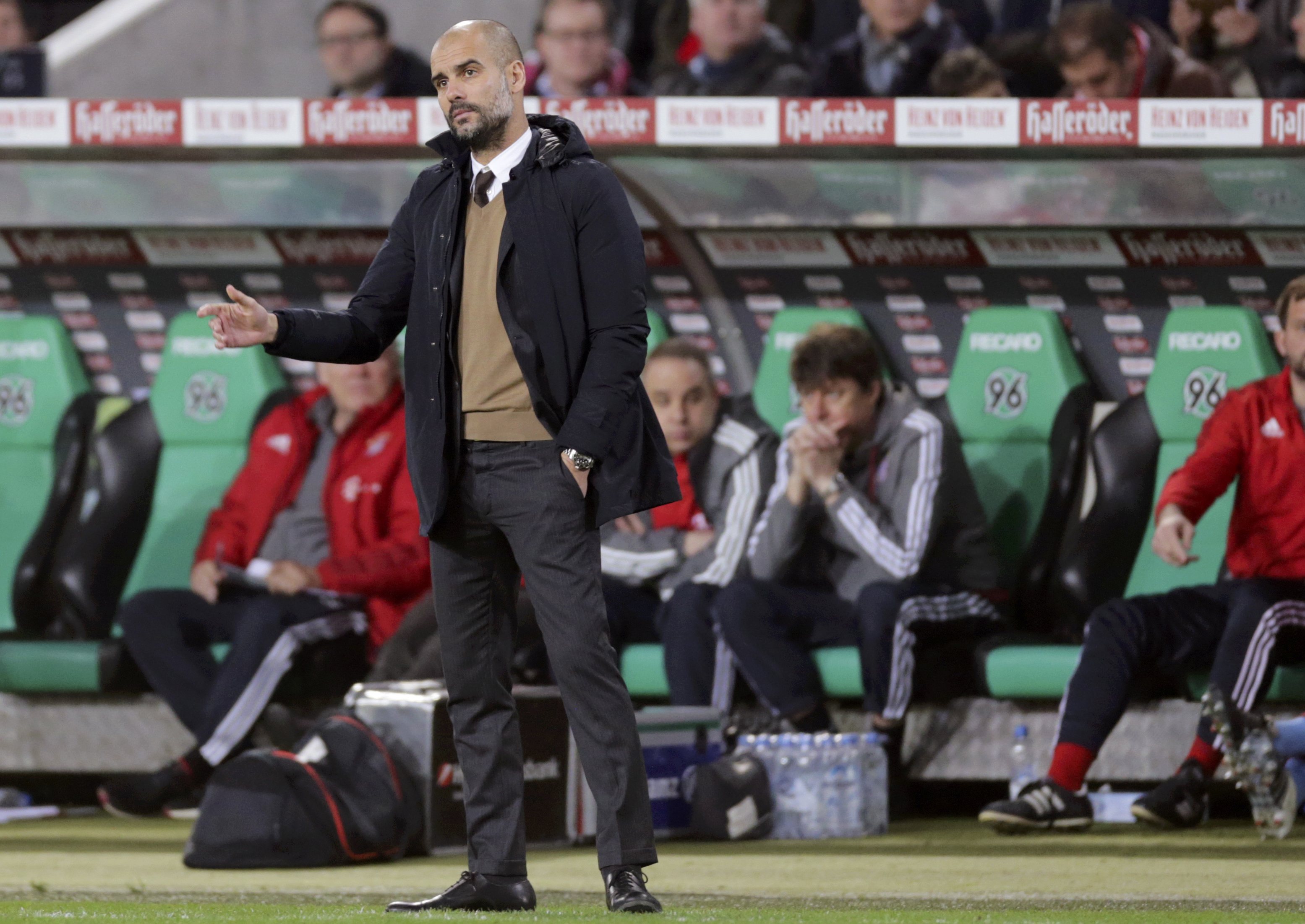 Bayern Munich's coach Pep Guardiola during the match on December 5, 2015. Photo: Reuters
