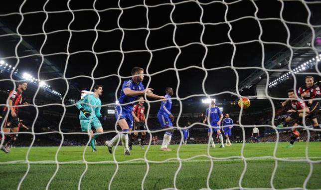 Football Soccer - Chelsea v AFC Bournemouth - Barclays Premier League - Stamford Bridge - 5/12/15nBournemouth's Glenn Murray scores their first goalnAction Images via Reuters / Tony O'BriennLivepic