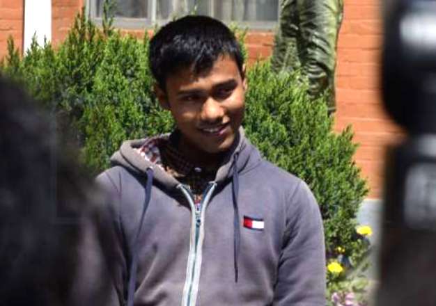 Jivan bk who allegedly attacked the teenage girl with acid being sentenced to 10 years in prison by the Kathmandu District Court on Wednesday, December 23, 2015. 