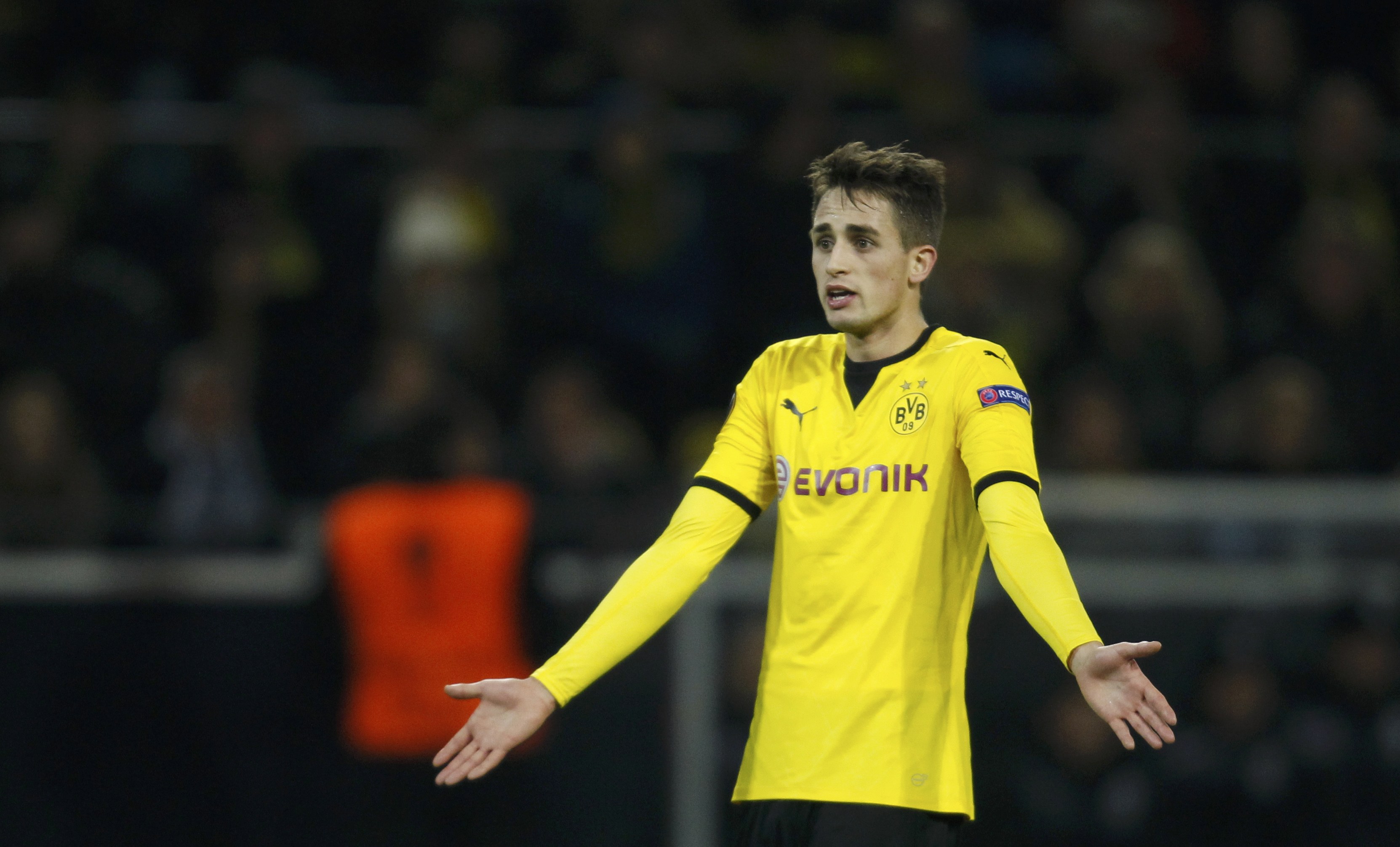 Dortmund's Adnan Januzaj reacts during Europa League match in December 10, 2015. Photo: Reuters