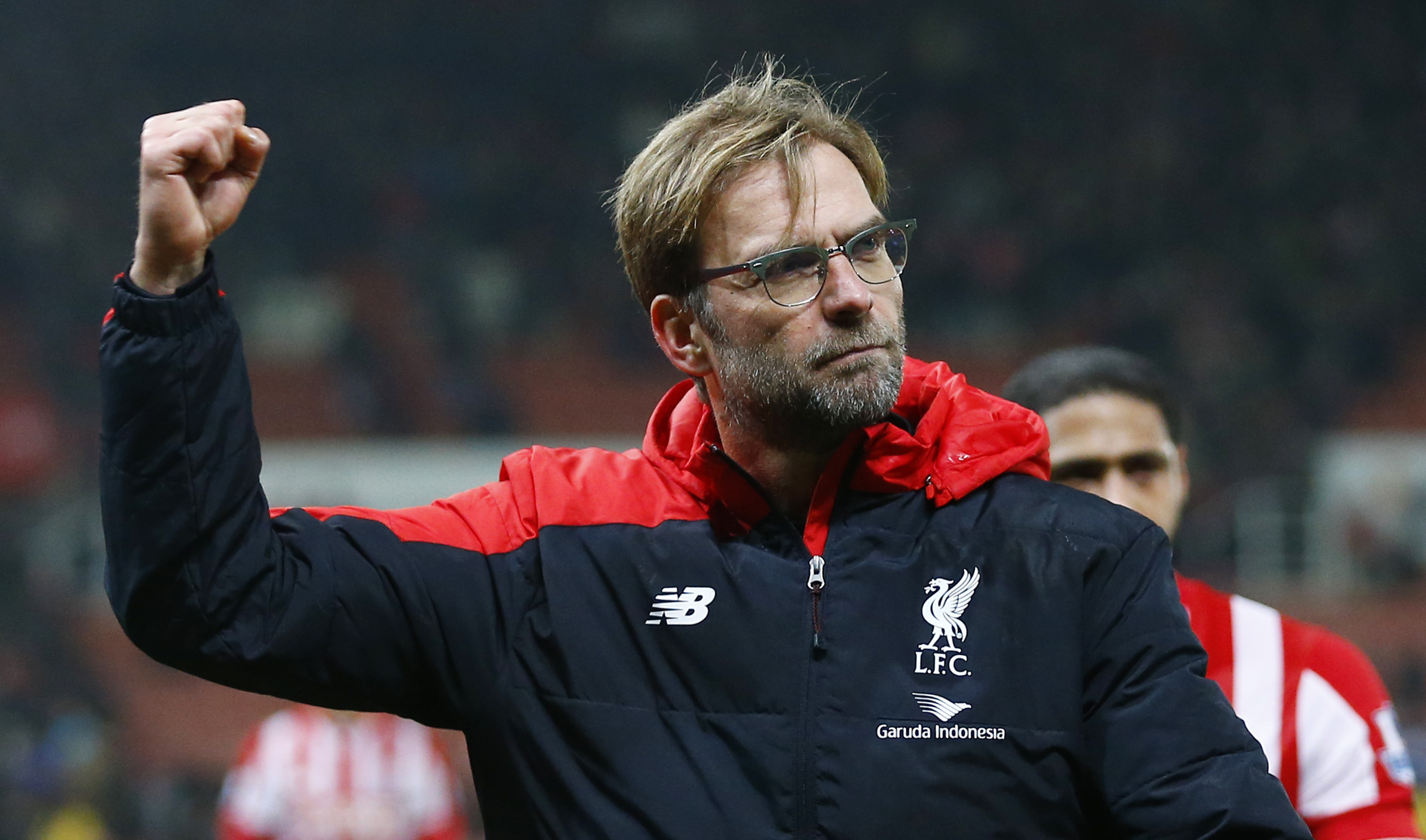 Liverpool manager Juergen Klopp celebrates at the end of the match against Stoke City in League Cup at Britannia Stadium on Tuesday, January 5, 2016. Photo: Reuters