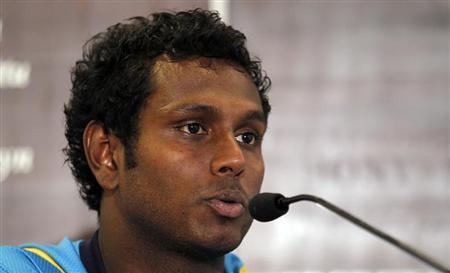 Sri Lanka's newly appointed cricket captain Angelo Mathews speaks during a news conference in Colombo February 14, 2013. Photo: Reuters