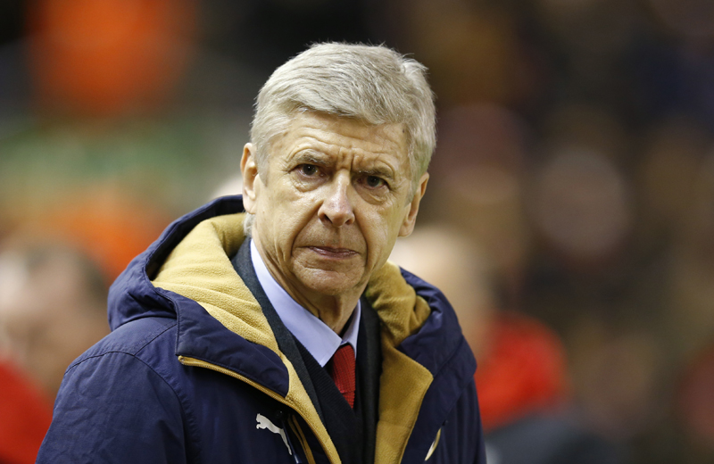 Arsenal manager Arsene Wenger looks on during Barclays Premier League game against Liverpool at Anfield on Wednesday, January 13, 2016. Photo: Reuters