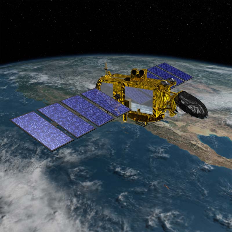 This undated artist rendering provided by NASA shows the Jason-3 satellite. The latest in a series of U.S.-European satellites designed to detect ocean events like El Nino is scheduled for launch on Sunday, January 17, from California. Photo: NASA