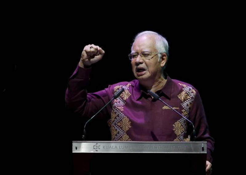 Malaysia's Prime Minister Najib Razak addresses the nation in a National Day message in the capital city of Kuala Lumpur August 30, 2015. Photo: Reuters