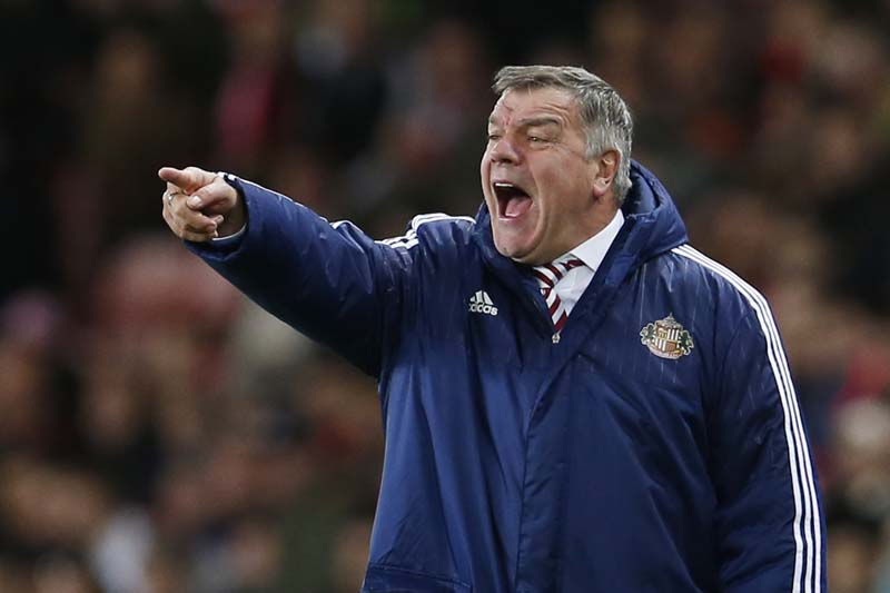 Sunderland manager Sam Allardyce reacts during a game of Barclays Premier League against Liverpool at the Stadium of Light on December 30, 2015. Photo: Action Images via Reuters