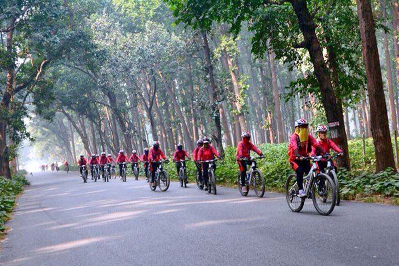 Buddhist nuns from Nepal had set on cycle tour on November 18, 2015.