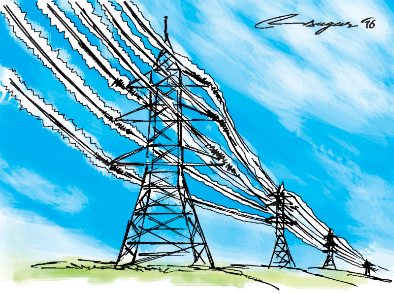 High Voltage. Illustration: Ratna Sagar Shrestha/THT