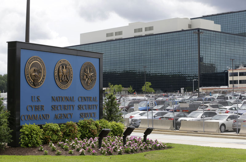 FILE -  The National Security Administration (NSA) campus in Fort Meade, Md., where the US Cyber Command is located, on June 6, 2013. Photo: AP