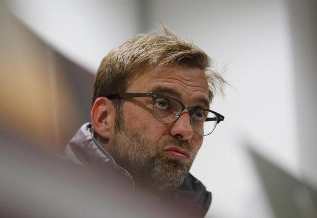 Football Soccer - Liverpool Press Conference - WWK Arena, Augsburg, Germany - 17/2/16. Liverpool manager Juergen Klopp during the press conferencenAction Images via Reuters/Peter Cziborra/Livepic/Files
