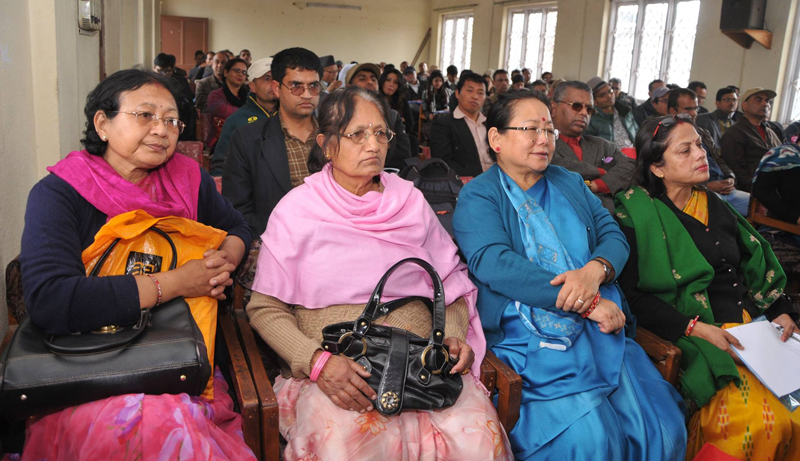 Participants of the 35th annual international conference of the Literary Association of Nepal, in Kathmandu, in March 2016. Photo: Khum Prasad Sharma