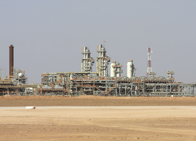 FILE - The Krechba gas plant on the In Salah gas field in Algeria's Sahara Desert, some 1,200 kilometres (720 miles) south of the capital, Algiers, Algeria, on Sunday, December 14, 2008. Photo: AP