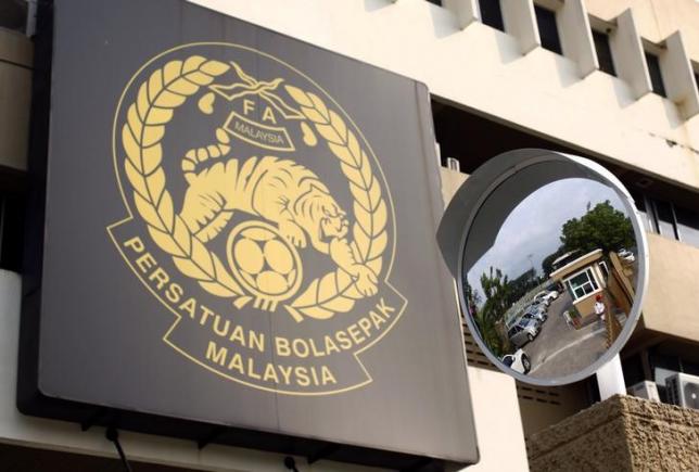 The logo of the Football Association of Malaysia (FAM) is pictured at their headquarters in Kuala Lumpur February 5, 2014. REUTERS/Samsul Said