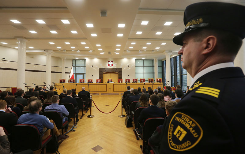 Judges of Poland's Constitutional Court attend a session at the Constitutional Tribunal in Warsaw, Poland, Tuesday, March 8, 2016. Photo: AP