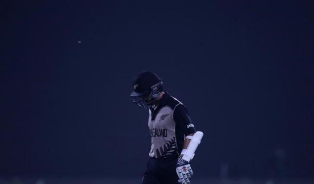 Cricket - England v New Zealand - World Twenty20 cricket tournament semi-final - New Delhi, India - 30/03/2016. New Zealand's captain Kane Williamson walks off the field after his dismissal. REUTERS/Adnan Abidi