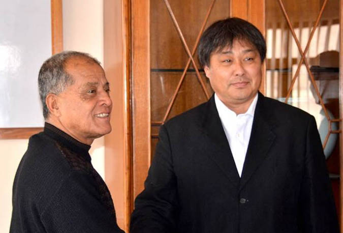 Koji arrived in Kathmandu to take up new job as Nepal's national football team coach on Friday. Photo: ANFA
