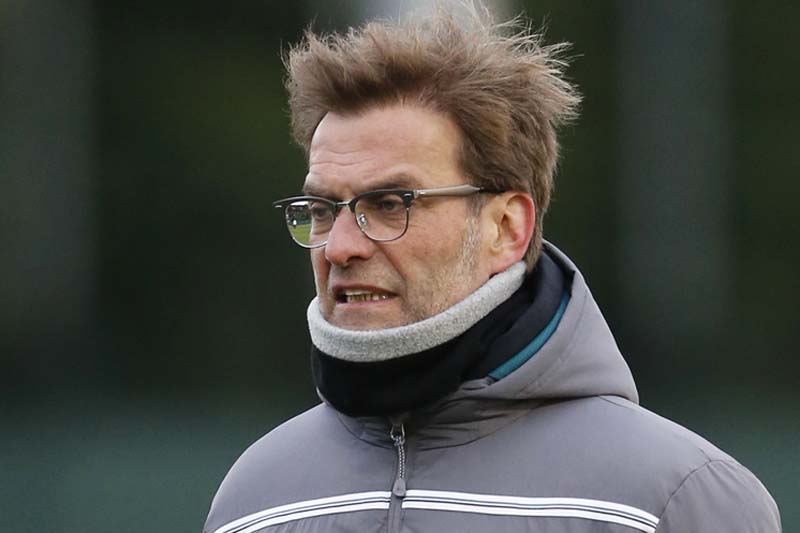 Liverpool manager Juergen Klopp during training at the Liverpool Training Ground, England on March 9, 2016. Photo: Action Images via Reuters