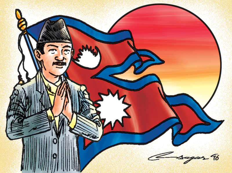 leader (Neta). Illustration: Ratna Sagar Shrestha/THT