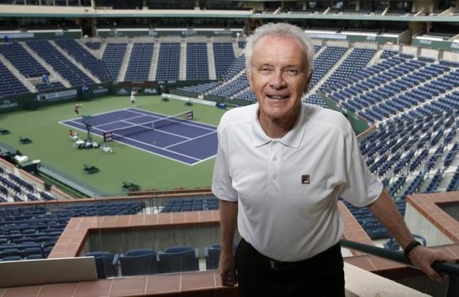 The BNP Paribas Open tennis tournament chief executive officer Raymond Moore poses at the BNP Paribas Open ATP and WTA tennis tournament in Indian Wells, California, March 7, 2013. REUTERS/Danny Moloshok/Files