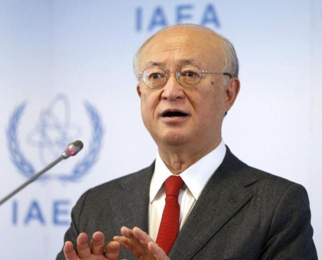 International Atomic Energy Agency (IAEA) Director General Yukiya Amano addresses a news conference after a board of governors meeting at the IAEA headquarters in Vienna, Austria, int his file photo dated March 7, 2016. REUTERS/Heinz-Peter Bader