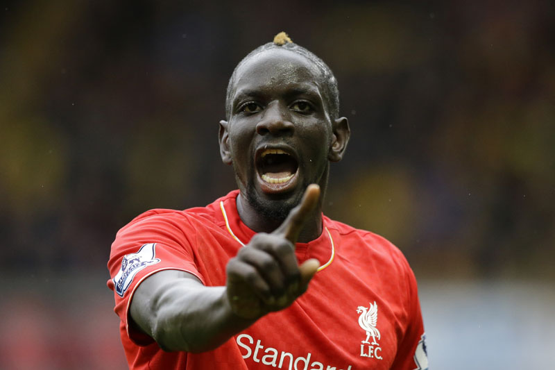 FILE- Liverpool's Mamadou Sakho during the English Premier League soccer match against Watford at Vicarage Road stadium in Watford, England, on Sunday, December 20, 2015. Photo: Matt Dunham/AP