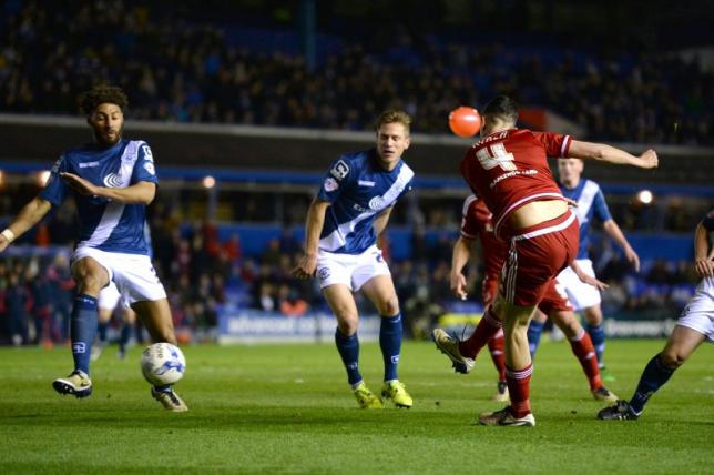 Britain Football Soccer - Birmingham City v Middlesbrough - Sky Bet Football League Championship - St Andrews - 29/4/16nMiddlesbrough's Daniel Ayala scores but the goal is disallowednMandatory Credit: Action Images / Tony O'BriennLivepic